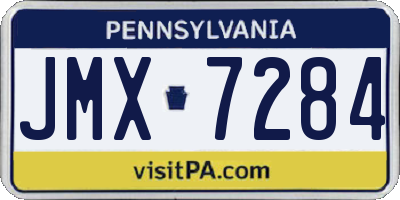 PA license plate JMX7284