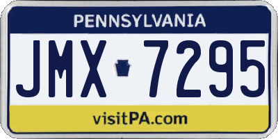 PA license plate JMX7295