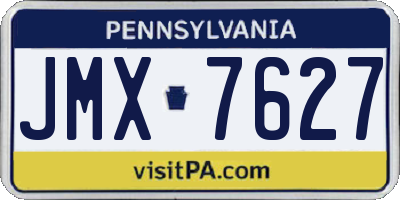 PA license plate JMX7627