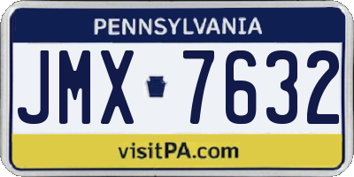 PA license plate JMX7632