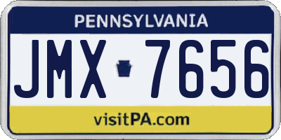 PA license plate JMX7656