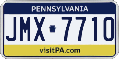 PA license plate JMX7710