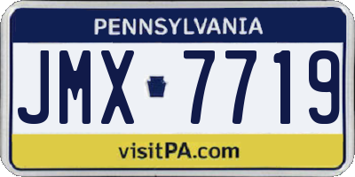 PA license plate JMX7719