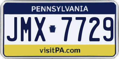 PA license plate JMX7729