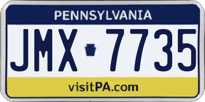 PA license plate JMX7735