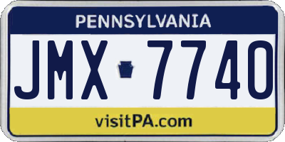 PA license plate JMX7740