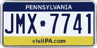 PA license plate JMX7741