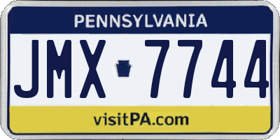 PA license plate JMX7744