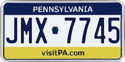 PA license plate JMX7745
