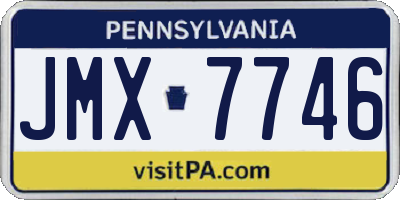 PA license plate JMX7746