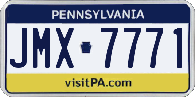 PA license plate JMX7771