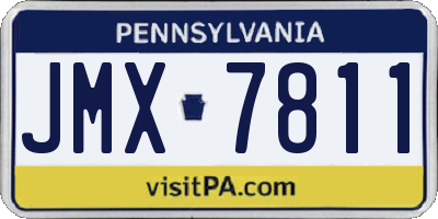 PA license plate JMX7811
