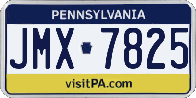 PA license plate JMX7825