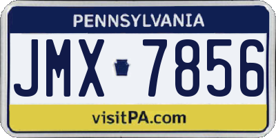 PA license plate JMX7856