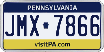 PA license plate JMX7866
