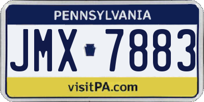 PA license plate JMX7883