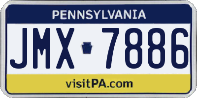 PA license plate JMX7886