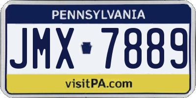 PA license plate JMX7889