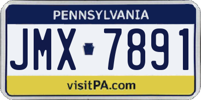 PA license plate JMX7891