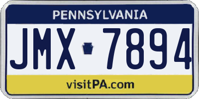 PA license plate JMX7894