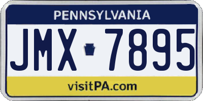 PA license plate JMX7895