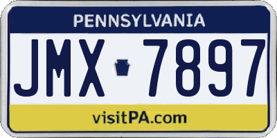 PA license plate JMX7897