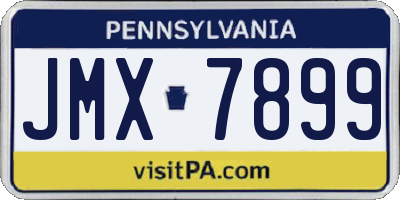 PA license plate JMX7899