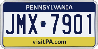 PA license plate JMX7901