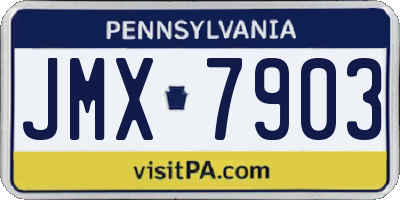 PA license plate JMX7903