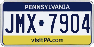PA license plate JMX7904