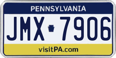 PA license plate JMX7906