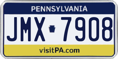 PA license plate JMX7908