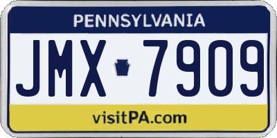 PA license plate JMX7909