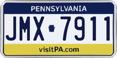 PA license plate JMX7911