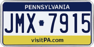 PA license plate JMX7915
