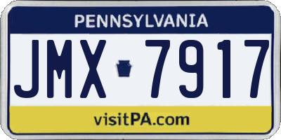 PA license plate JMX7917