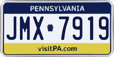 PA license plate JMX7919
