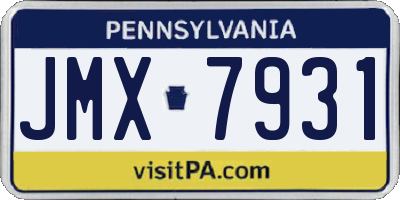 PA license plate JMX7931