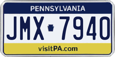 PA license plate JMX7940