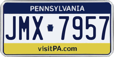 PA license plate JMX7957