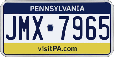 PA license plate JMX7965