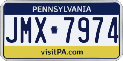 PA license plate JMX7974