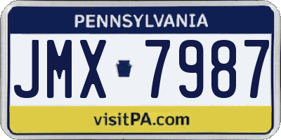 PA license plate JMX7987