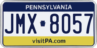 PA license plate JMX8057