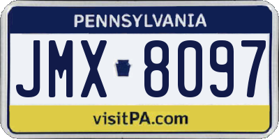 PA license plate JMX8097