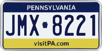 PA license plate JMX8221