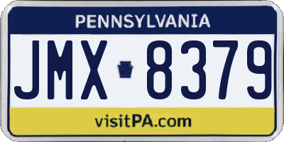 PA license plate JMX8379