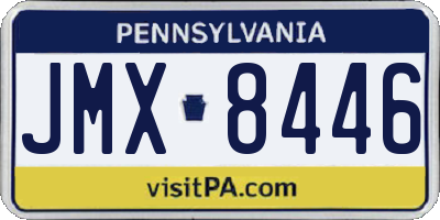 PA license plate JMX8446