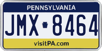 PA license plate JMX8464