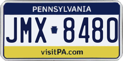PA license plate JMX8480